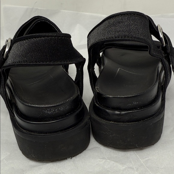 Zara Chunky Platform Sandals Black Y2K Goth Alt Grunge dark academia edge punk - Picture 5 of 7